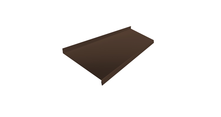 Отлив простой 200 0,5 Atlas X с пленкой RAL 8017 шоколад (2м)