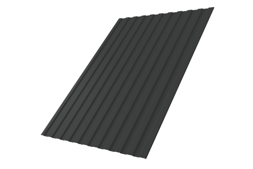 Профнастил С8А GL 0,5 Rooftop Бархат RAL 7016 антрацитово-серый