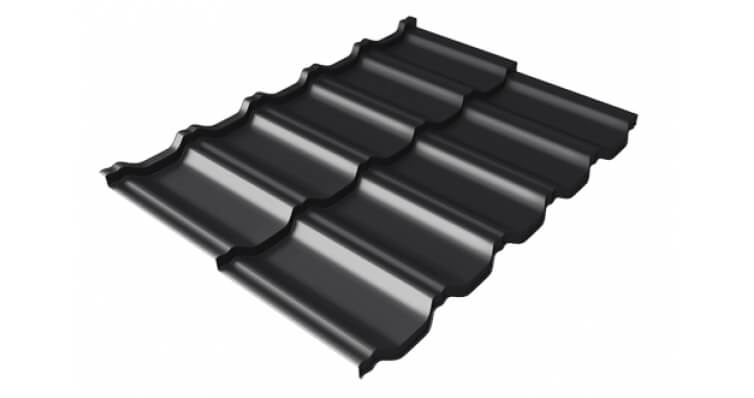 Металлочерепица модульная kvinta uno GL 0.5 Rooftop Бархат RAL 9005 черный