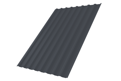 Профнастил С20В 0,45 PE-Double RAL 7024 мокрый асфальт