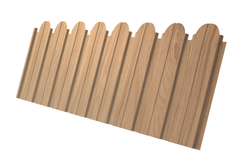 Профнастил С10B фигурный 0,45 Print Elite Honey Wood TwinColor