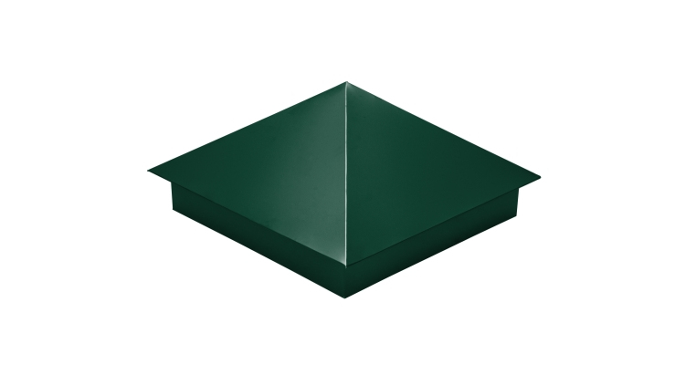 Колпак на столб 390х390 0.45 PE с пленкой RAL 6005 зеленый мох