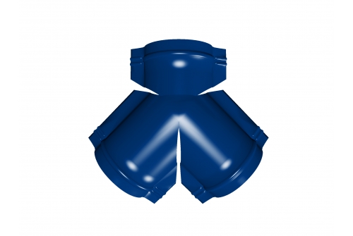 Тройник Y конька полукруглого 0,45 PE RAL 5002 ультрамариново-синий