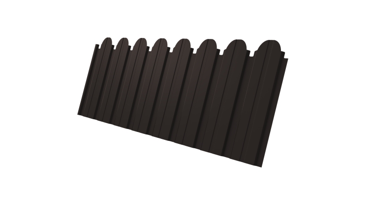 Профнастил С10B фигурный 0,45 PE-Double RR 32 темно-коричневый