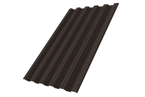 Профнастил HC35R 0.45 PE-Double RR 32 темно-коричневый
