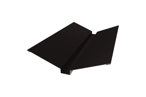 Планка ендовы верхней 115х30х115 0,5 Satin с пленкой RAL 9005 черный (3м)