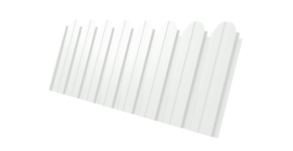 Профнастил С10B фигурный 0.45 PE RAL 9003 сигнальный белый