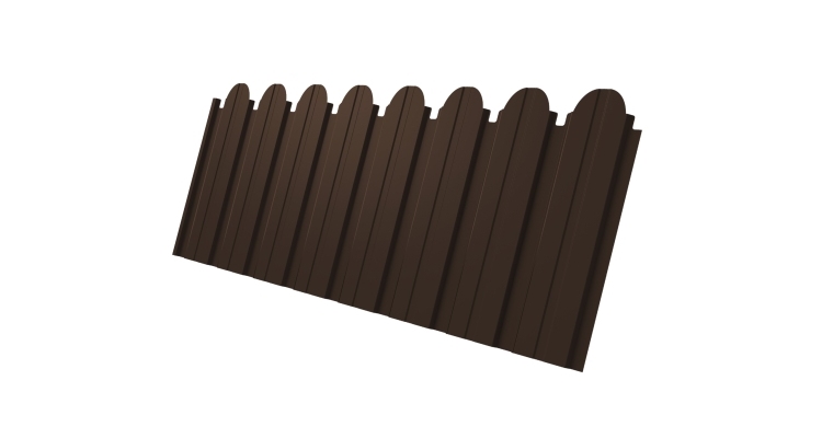 Профнастил С10B фигурный 0.5 Velur X RAL 8017 шоколад