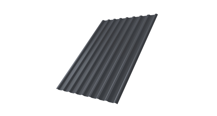 Профнастил С20R 0,45 Drap TR RAL 7024 мокрый асфальт