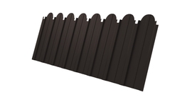 Профнастил C10A фигурный 0.5 PurLite Matt RR 32 темно-коричневый