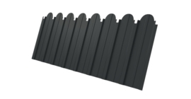 Профнастил C10A фигурный 0.5 Satin Matt RAL 7016 антрацитово-серый