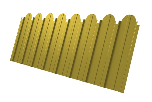 Профнастил C10A фигурный 0.45 PE RAL 1018 цинково-желтый