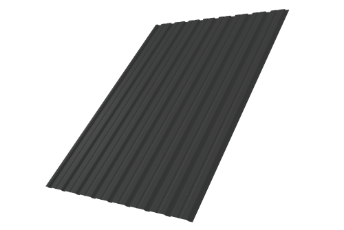 Профнастил С10B Grand Line 0.5 PurLite Matt RAL 7016 антрацитово-серый