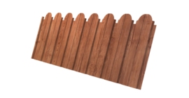 Профнастил C10B фигурный 0.45 Print Premium Rowan Wood Intense FTC