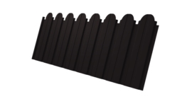 Профнастил C10B фигурный 0.45 Drap TR RAL 9005 черный