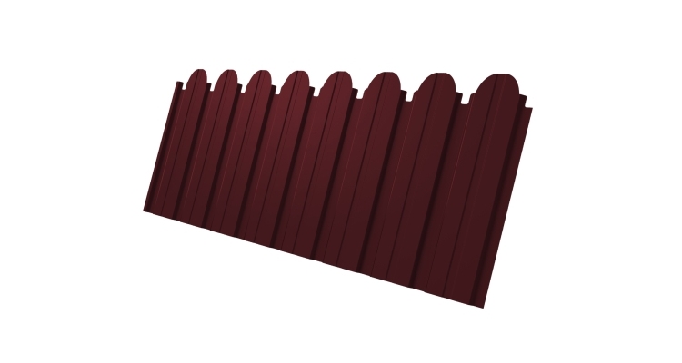 Профнастил C10B фигурный 0.5 Satin Matt TX RAL 3005 красное вино