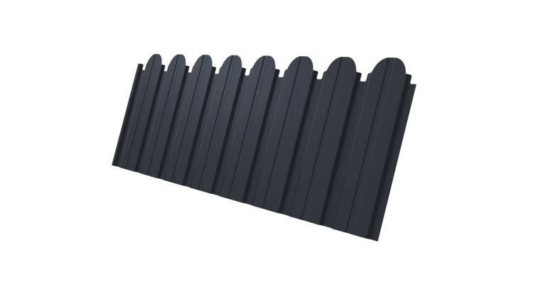 Профнастил C10B фигурный 0.5 Drap RAL 7024 мокрый асфальт