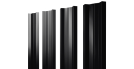 Штакетник М-образный А с прямым резом 0.45 Drap TR RAL 9005 черный