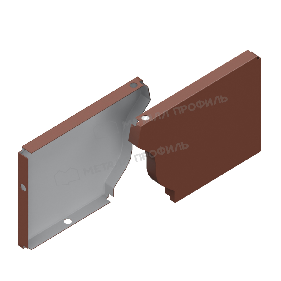 Заглушка желоба правая Металл Профиль БЮДЖЕТ 120х86 RAL 8017