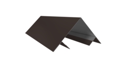 Планка угла внешнего составная верхняя 0,45 PE с пленкой RR 32 темно-коричневый (3м)