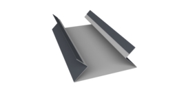 Планка угла внутреннего составная верхняя 0,45 Drap TX RAL 7024 мокрый асфальт (3м)