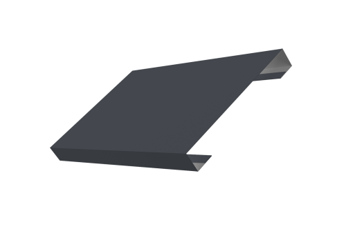 Ламель лицевая 150 забора жалюзи Texas стартовая/финишная для калиток и ворот 0.45 PE-Double с пленкой RAL 7024 мокрый асфальт