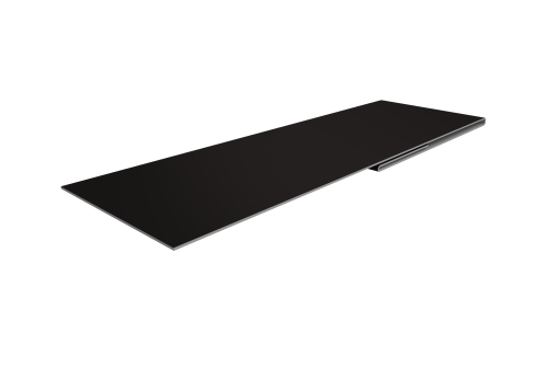 Планка финишная 48х25 0,5 Satin с пленкой RAL 9005 черный (2м)