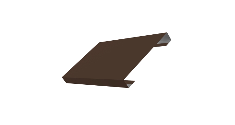 Ламель лицевая 150 забора жалюзи Texas стартовая/финишная для калиток и ворот 0,5 PurPro с пленкой RAL 8017 шоколад