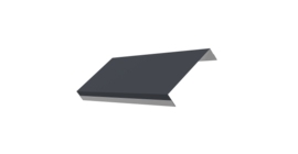 Ламель обратная 125 забора жалюзи Texas стартовая/финишная для калиток и ворот 0,5 PurLite Matt с пленкой RAL 7024 мокрый асфальт