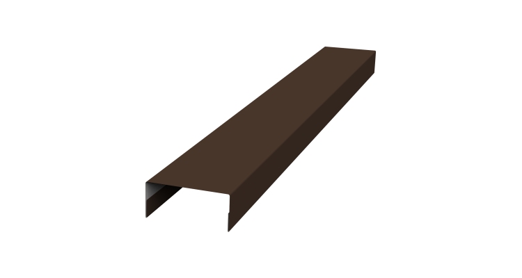 Крышка 30х15 жалюзи Texas 0,45 PE-Double RAL 8017 шоколад (2м)