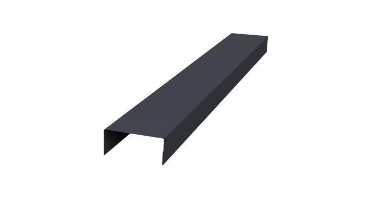 Крышка 45х20 жалюзи Texas 0,45 Drap ST RAL 7024 мокрый асфальт (3м)