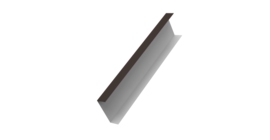 Декоративная накладка на столб универсальная 62х55 для забора жалюзи 0,5 PurPro Matt 275 RR 32 темно-коричневый (3м)