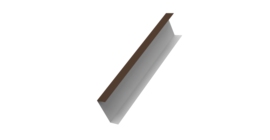 Декоративная накладка на столб универсальная 80х80 для забора жалюзи 0,5 PurPro Matt 275 RAL 8017 шоколад (2м)