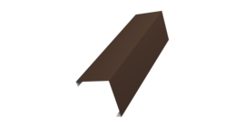 Декоративная накладка на столб универсальная угловая 62х55 для забора жалюзи 0,5 Drap RAL 8017 шоколад (2,5м)