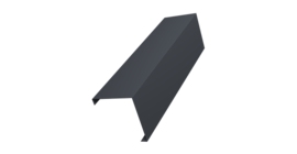 Декоративная накладка на столб универсальная угловая 62х55 для забора жалюзи 0,5 Velur X RAL 7024 мокрый асфальт (3м)