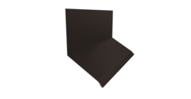 Планка примыкание верхнее к стене фальц Grand Line 150х130х20 0,45 Drap ST RR 32 темно-коричневый (2м)