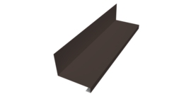 Планка примыкание нижнее к трубе для Кликфальц Pro 0,5 Drap RR 32 темно-коричневый (2м)
