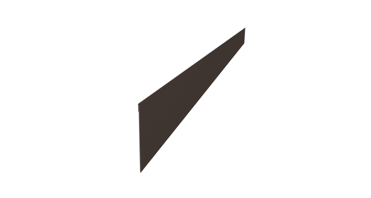 Ламель забора жалюзи Palermo стартовая/финишная для калиток и ворот 0,45 PE-Double RR 32 темно-коричневый