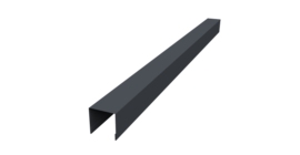 Планка вертикальная лицевая для забора жалюзи Palermo 0,5 Velur X RAL 7024 мокрый асфальт (2м)