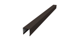 Планка вертикальная лицевая для забора жалюзи Palermo 0,5 Satin Matt RR 32 темно-коричневый (3м)