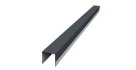 Планка вертикальная обратная для забора жалюзи Palermo 0,5 Satin Matt TX RAL 7024 мокрый асфальт (2,5м)