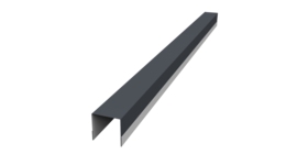 Планка вертикальная обратная для забора жалюзи Palermo 0,5 Satin RAL 7024 мокрый асфальт (3м)