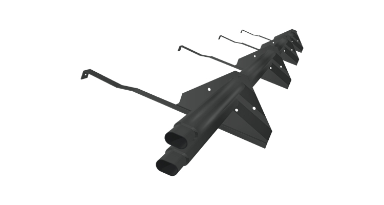 Снегозадержатель трубчатый для керамической/натуральной черепицы Стандарт RAL 7016 3м (профиль до 50мм)