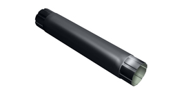 Труба круглая соединительная GL PE 100 мм 1 м RAL 7024 мокрый асфальт