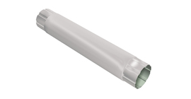 Труба круглая соединительная GL PE 100 мм 1 м RAL 9003 сигнальный белый