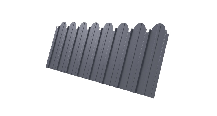 Профнастил С10A фигурный 0,45 PE RAL 7004 сигнальный серый