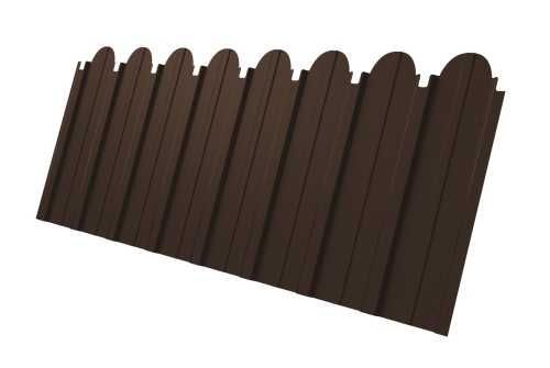 Профнастил С10A фигурный 0,45 PE-Double RAL 8017 шоколад