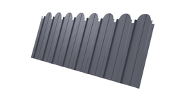 Профнастил С10A фигурный 0,5 Satin RAL 7004 сигнальный серый