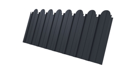 Профнастил С10A фигурный 0,5 Satin RAL 7024 мокрый асфальт